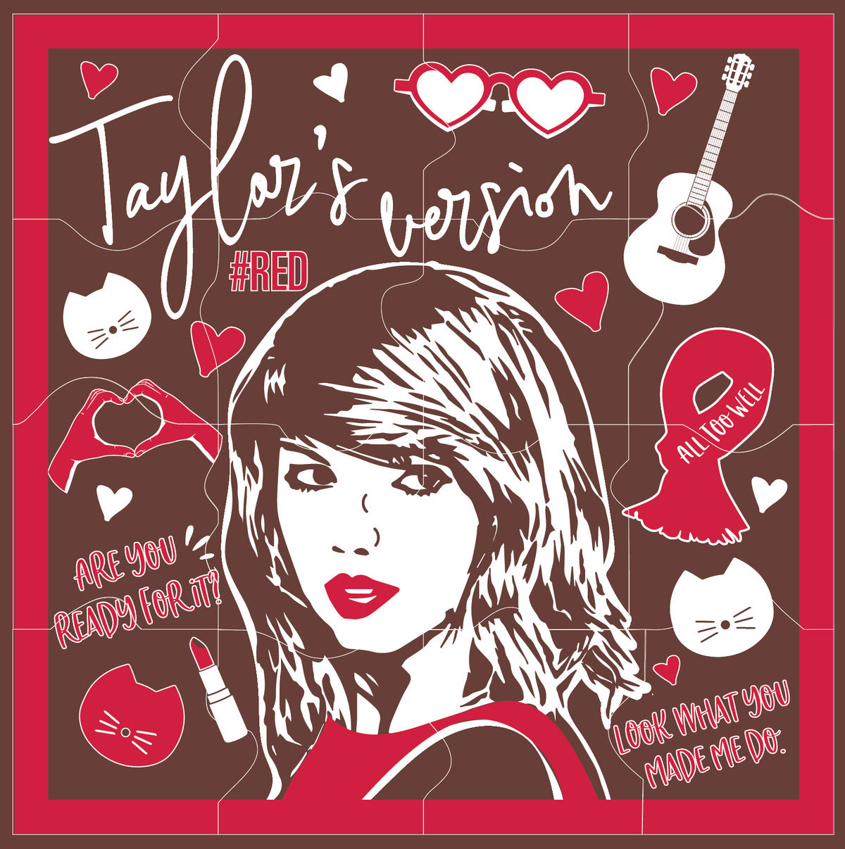 TAYLOR SWIFT ,PERSONALISED Pencil Case . any name, red