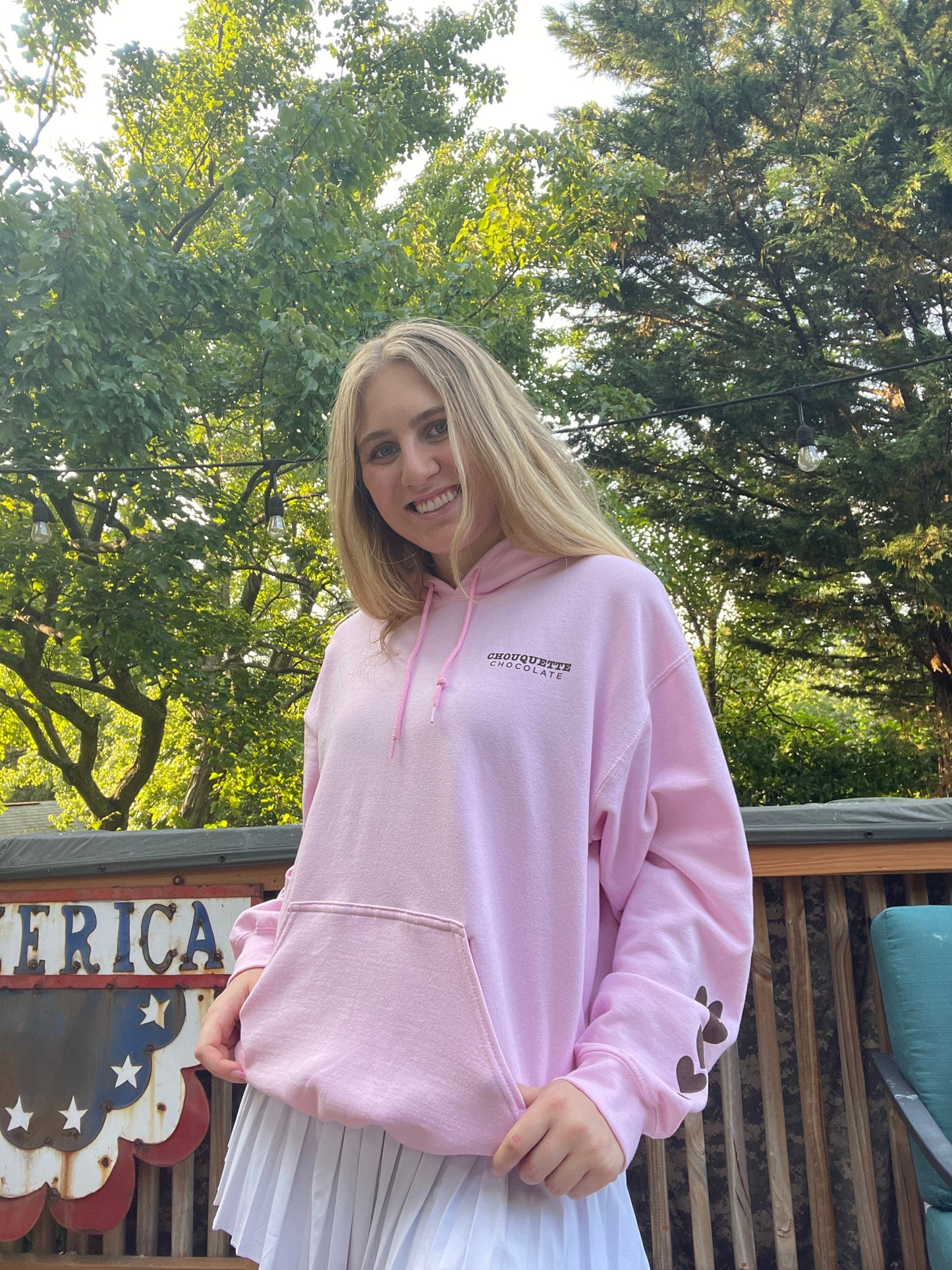 All You Need is Love and Chocolate Pink Hoodie
